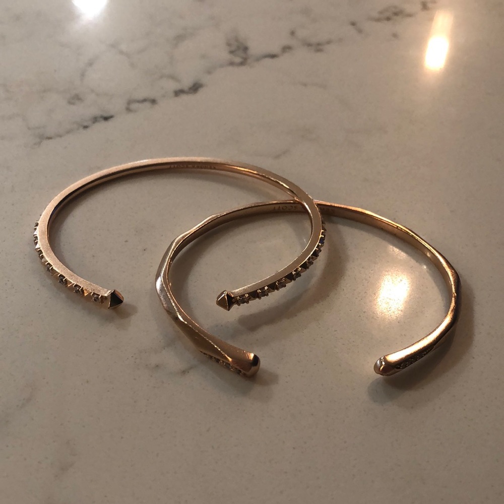 Kendra Scott Rose Gold & CZ Delicate Cuff Set
